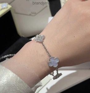 van clover bracelet Luxe classique 4/quatre feuilles trèfle bracelets à breloques chaîne de créateur Bracelet en argent pour fille mariage fête des mères bijoux de mode