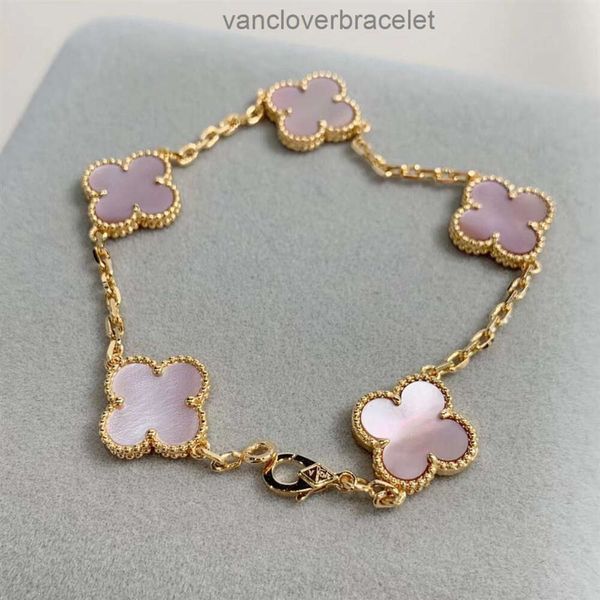 Van Clover Braclet Cleef Bracelets Designer 2024 Bracelet de luxe Nacre 18K Gold Brand Love Bangle Charm Brillant Cristal Diamant Bijoux pour Wome