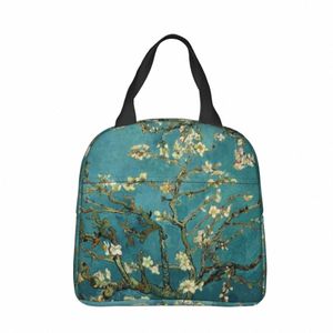 Van Gogh Almd Blossom Tumblr fi grunge esthétique vintage Sac à lunch sac coffre-fort