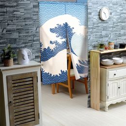 Van Gogh Starry Sky Décoron de peinture de porte rideaux de porte pour la cuisine Cafe Decor Entrance Rideaux suspendus Ocean vagues Noren rideau