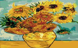 Jarrón de Van Gogh con doce bellas artes Giclee Impresión en lienzo Arte sobre lienzo Arte de la pared Pintura al óleo Póster Imagen Oficina Decoración para el hogar7163817