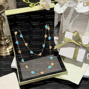 Concepteur de collier de fourgon pour femmes de qualité supérieure vingt pendentif pendant perlé turquoise diamant incrusté à longue chaîne Collier van