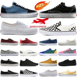 van schoenen old skool canvas casual schoen heren dames og ontwerpers skateboard zwarte slip op wit blauw rood plat platform sneakers heren sporttrainers goedkoper