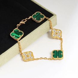 Vanclef bracelet designer femme bijoux trèfle bracelet 18K Agate diamant mode vente chaude bracelet femmes cadeau de mariage fête
