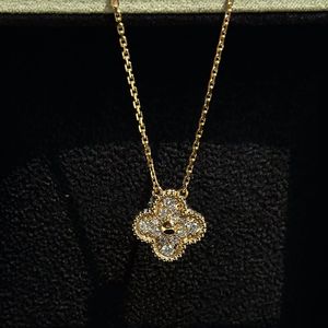 Vanclef kettingontwerper hanger luxe ketting bloem diamant ketting hoge kwaliteit hangers ketting cadeau ontwerper sieraden 701