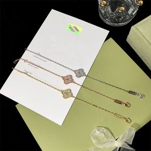 Vanclef – Bracelet de marque Cleef pour femmes, fleur unique, plein de diamants, trèfle, breloque de mode, or, bijoux de créateur