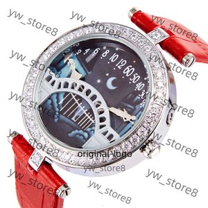 VANCLEF WRIG Watch Live Broadcast Popular Lover's Bridge Watch Diamond Inlaid Quartz Belt Woar's Watch Poetic Vanclef Lover's Bridge Fashion Watch EF03 C8E1