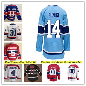 Custal Montréal Ice Hockey Jerseys Nick Suzuki Cole Caufield Carey Price Juraj Slafkovsky Arber Xhekaj Mike Matheson Brendan Gallagher Kaiden Guhle Josh Anderson