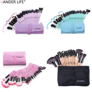 Vander Life Makeup Brushes Set 32 PCS Foundation professionnelle Contour de poudre Contour pour fard à paupières Brosse de maquillage multiples Couleur 240403