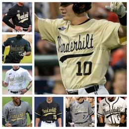 Maillot de baseball Vanderbilt tous cousus sur mesure pour hommes et femmes, Jack Bulger Jacob Humphrey Troy LaNeve Ryan Ginther Ethan Robinson Levi Huesman