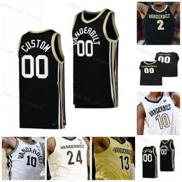 Maillot de basket-ball Vanderbilt Commodores Ven-Allen Lubin Jason Rivera-Torres Isaiah West Carter Lang Malik Presley Mens Youth cousu sur mesure Vanderbilt Jerseysd