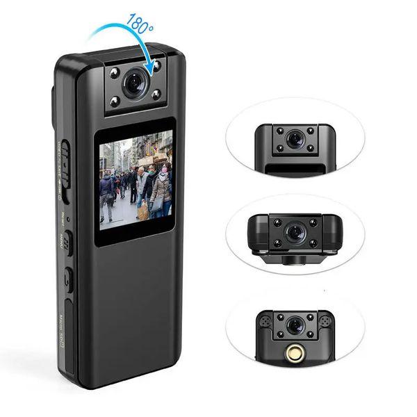 Vandlion A22 1080P Mini caméra numérique à Vision nocturne infrarouge avec écran LED petit caméscope corps Cam pour le bureau à domicile 240106