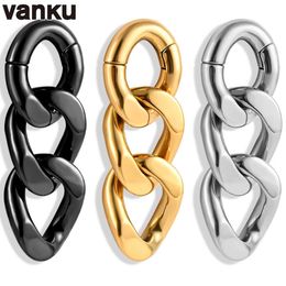 Vanku 2 pièces de la chaîne simple Poids d'oreille Plug de corps bijoux de carrosserie perforée Gauge des boucles d'oreilles de tunnel de mode