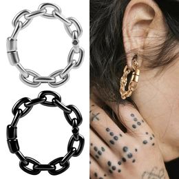 Vanku 2 Stuks Fashion Rvs Ring Ketting Oor Gewichten Hangers Stekkers Expander Piercing Oorbellen Lichaam Sieraden 240130