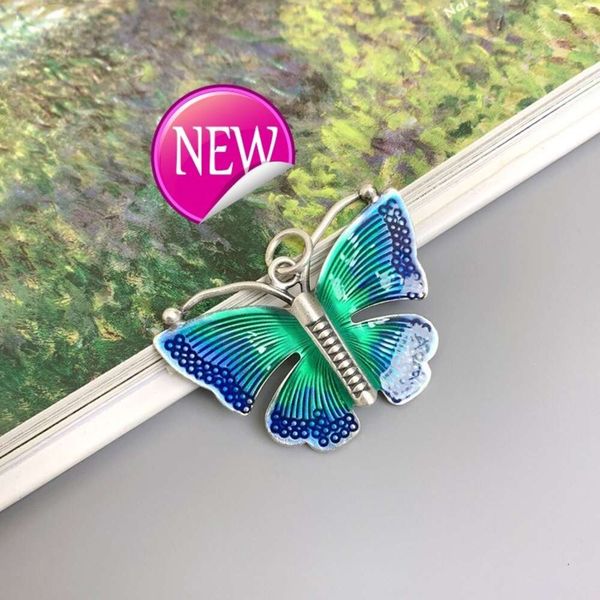 collier de trèfle vans 999 collier papillon bleu en argent sterling dames personnalisé pendentif atmosphérique chaîne de clavicule cadeau