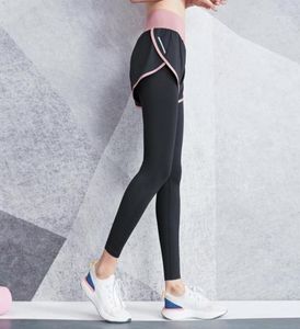 Vansydical 2 in 1 hardloopbroek vrouwen yoga leggins gestreepte training jogging leggings vrouwelijke joggingbroek compressie broek vrouwen14173068