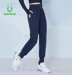 Pantalones de jogging vansydical fitness sólido pantalón para ejercicio de gimnasia en invierno.