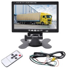 Vanxse Moniteur LCD TFT 7 pouces 800 x 480 HD 2 canaux 4 broches pour entrée vidéo d'aviation pour véhicule de sauvegarde, caméra de recul, caméra de sécurité STB Car DV-T702H