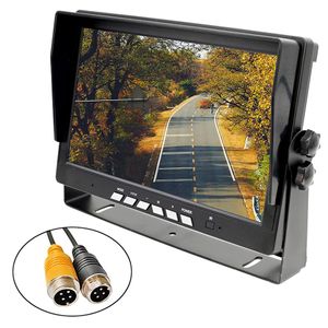 Vanxse Moniteur LCD TFT 7 pouces 800X480 HD 2CH 4 broches Affichage de commutateur d'entrée vidéo d'aviation pour véhicule de sauvegarde Vue arrière Caméra de recul Caméra de sécurité STB Voiture DV-U702H