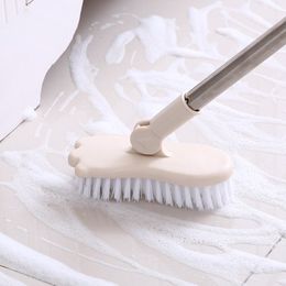 Vanzlife salle de bain aux poils brosses à long manche pour nettoyer les broussailles de bain de toilettes en céramique pour étage de sol de nettoyage des brosses