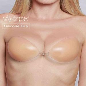 VANZTINA – soutien-gorge Invisible en Silicone, sous-vêtements Sexy pour femmes, Push up, auto-adhésif, Bralette collante, dos nu, sans bretelles, fermeture frontale, 2194L