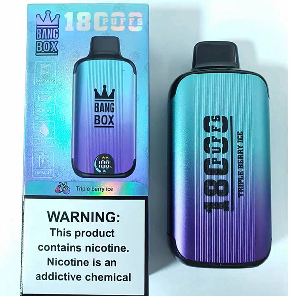 VAPE 18K Best-seller Grossiste Vape jetable Stylo 18K Puffs E-cigarette 500mAh 12 Saveurs 0% 2% 3% 5% Capacité Bobine 25ml OEM Chine Usine Affichage Eliquid Vape Pen Ecig