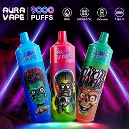 Vape 9k 100% Puff 9000 e Cigarrillo de 18 ml Mole de malla precargada Vapes recargables desechables Vs Puffbar Elfbar y Tornado Random Eu Warenhouse