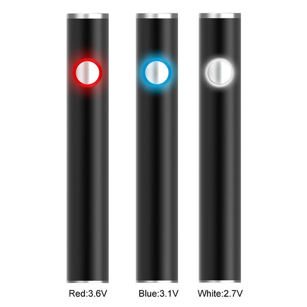 Batería Vape 650mAh Ajuste de voltaje Cartucho tipo C Batería 510 Venta al por mayor de China Voltaje ajustable 510 Batería Vape Recargable 510 Hilo Vaporizador Pluma 510 Carros