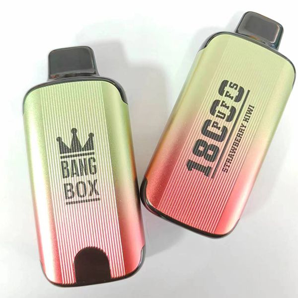 vape Best-seller Grossiste Stylo jetable 18K Puffs E-cigarette 500mAh 12 Saveurs 0% 2% 3% 5% Capacité Bobine 25ml OEM Chine Usine Affichage Eliquid Vape Pen Ecig bang BOX