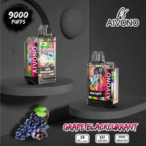 Vape desechable puff 9k Original AIVONO AIM XXL 9000 Puff 0% 2% 5% E Cigeratte Vape avec capacité de 19 ml 650 mAh cosses de batterie rechargeables bon fabricant