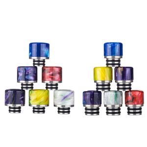 Meilleur Drip Tip 510 Wide Bore SS + Embouchure colorée en résine époxy pour 510 Thread Accessoires pour fumer Falcon DHL gratuit