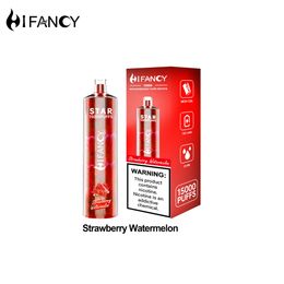 Vape E Sigaret Mesh Coil Hifancy Star Puff 15000 Rookwolken Wegwerp Vape Puffs 5K hits Puffbar oplaadbaar 650MAHL Batterij 12 ml voorgevulde E elektronische sigaret