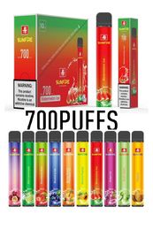 Vape Factory Sunfire 700 Puffs Wholesale Disposable Vape Pen Grossale Cigarette électronique jetable 2 ml Dispositif de cigarettes E Préfaisé