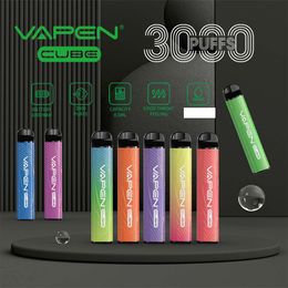 VAPEN CUBE 3000 Puff 3k vapes bouffée jetable 3000 Kits de démarrage de vaporisateur portable jetables Vape 0% 2% 5% prérempli capacité 8 ml vapes de batterie 1000 mah