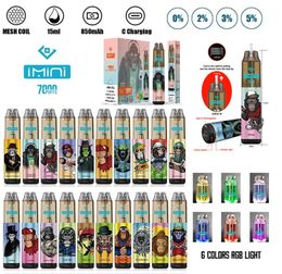 Vaper Pen R y M Tornado 7000 PUFS 8000 bocanadas de cigarrillos electrónicos desechables Capa Mesh Multicolor Multicolor Flujo de aire ajustable 2% 5% Vaporizador recargable Vapor Vapor 9000 Puffas