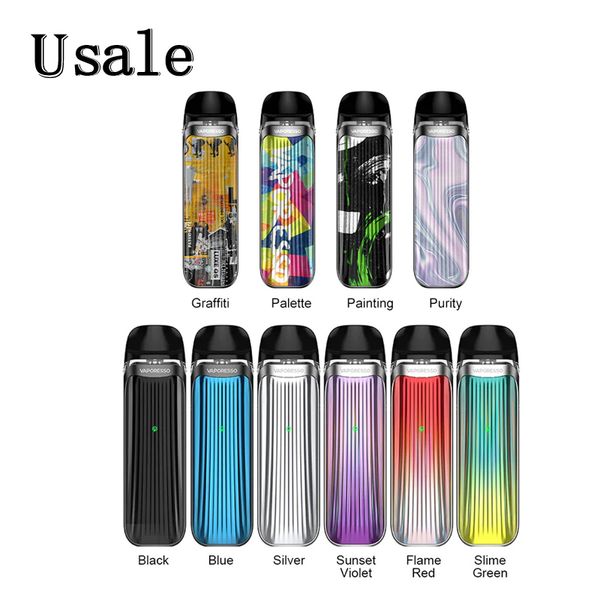 Vaporesso Luxe QS Pod Kit Batería incorporada de 1000 mAh con cartucho de malla de 2 ml 0,6 ohmios 1,0 ohmios Sistema de vapeo antifugas SSS Tech 100% auténtico