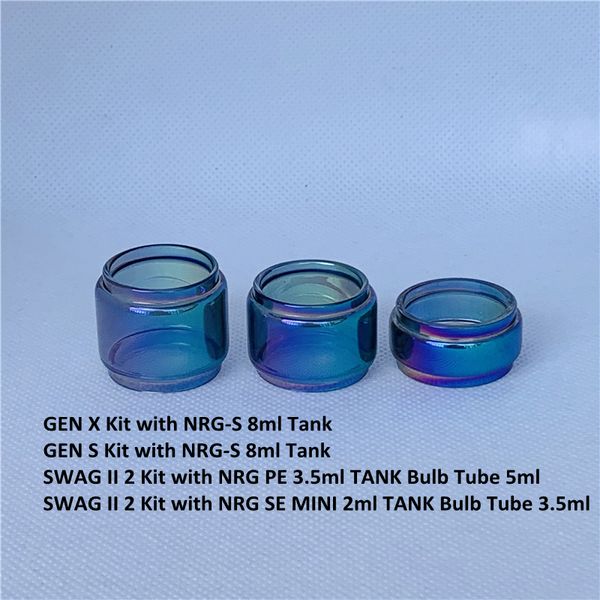 SWAG 2 avec NRG PE 3,5 ml SE MINI sac de 2 ml Kit GEN S X NRG-S Tube en verre à ampoule arc-en-ciel de 8 ml