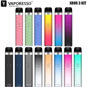 Vaporesso XROS 3 Kit 1000mAh Batterij 2ml Topvulling Xros Pod Cartridge 0.6ohm Mesh Coil Elektronische Sigaret MTL Vape Kit Authentiek