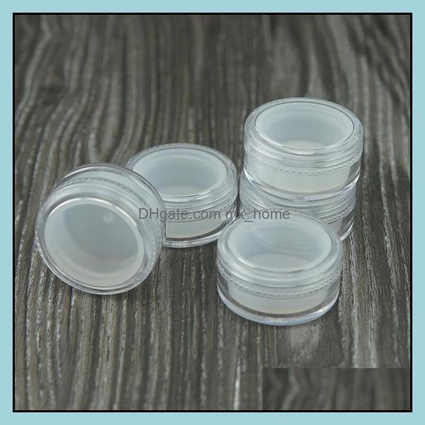 Vaporisateur d'huile antiadhésive Sile Container Clear L Plastic Dab Wax Storage Jar Shatter Glass Water Pipes Acrylique Sil Jars Drop Delivery 2021 Bot