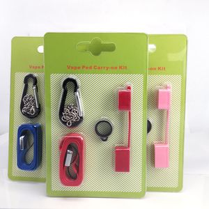 Vaporizer pen pod draagt ​​kit siliconen ring ketting ketting kettingriem rookaccessoires siliconenringen voor wegwerpapparaat pod puffs