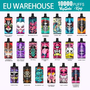 Europa Warehouse VapSolo King 10000 Puffs Disposable Vape Device Kit E Sigaret Vaper 20ml 10K Puff Mesh Mesh Coil Airflow Control Electronic Cigar 20 Flavours in Bound
