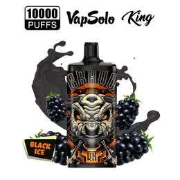 Vapsolo King 10000 Puffs Derbulable Vape Pen 2% 5% Nicotine E Cigarette Type-C Batterie rechargeable 10k barre de bouffée 20 saveurs VACH