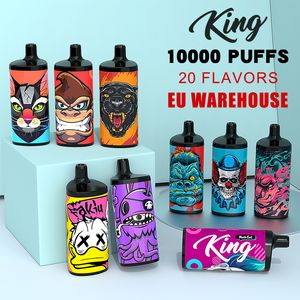 VapSolo Puff 10000 Disposable Vape Originele E Sigaretten met Mesh Coil Oplaadbare luchtstroom 2% en 5% Twenty Flavours Vaporizer Vapes EU magazijn Verzending