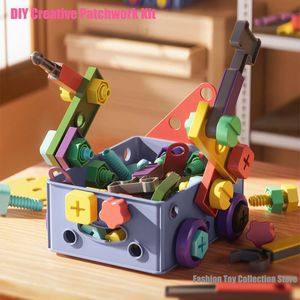 Variabele DIY -schroefreparatiekit speelgoed voor kinderen noten demontage assemblagetools set creatief 3D puzzel educatief speelgoed kinderen cadeau 240517