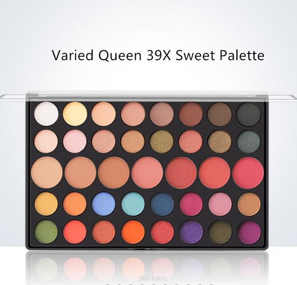 Paleta de sombras de ojos Queen 39X Royal Peach Sweet, 39 colores clásicos diferentes, James Create the Perfect for On The Go Glam: tonos mate, metálicos y brillantes