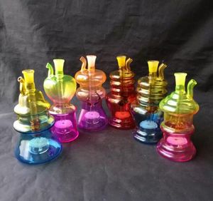 Variété d'accessoires de bongs en verre de narguilé, Pipes à fumer en verre colorées mini-tuyaux à main multi-couleurs Best Spoon glas