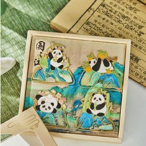 Variété Panda Modèle Bookmarks de métal festonné avec livret d'étudiant en forme de fans pendentif