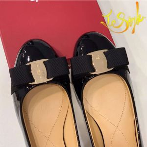 Varina Shoes Designer Ballet Flats Vara Bow Lofea Black Ferragamu Shoes Shoes Women Mujeres Nudios Centuales Slip en calzado Si