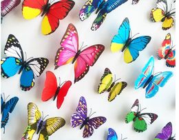 Diverse kleuren vlinder koelkastmagneet sticker koelkastmagneten 120 stukspakket stickers voor koelkast keuken kamer woonkamer Home8226871