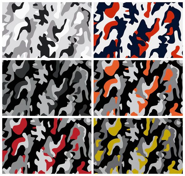 Diverses couleurs neige ubran camo vinyle wrap autocollant camouflage camouflage wrap couvre-papier avec bulle d'air